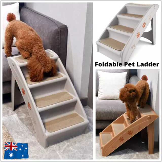 Foldable Pet Cat Stairs Dog Ramp Steps Portable Puppy Climbing Ladder Anti Slip