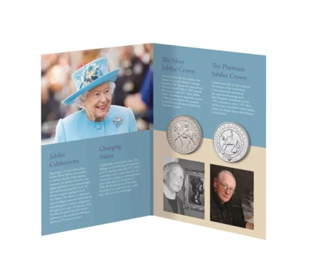 -Queen Elizabeth II Platinum Jubilee 2 Crown Set Pack 2022 & 1977 - Ltd edition-