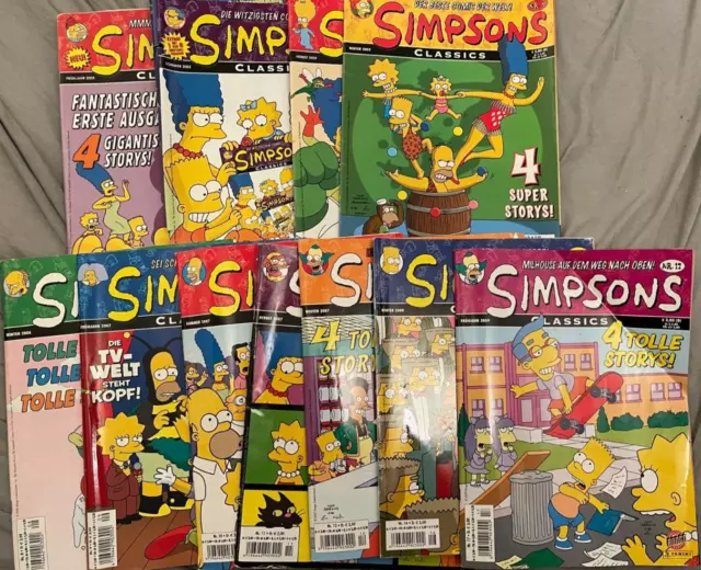 SIMPSONS CLASSICS - Heft Sammlung 11 Stück - Panini / Bongo Comics