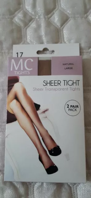 MC By Marie Claire Pack de 2 collants étanches 17 deniers taille grand naturel