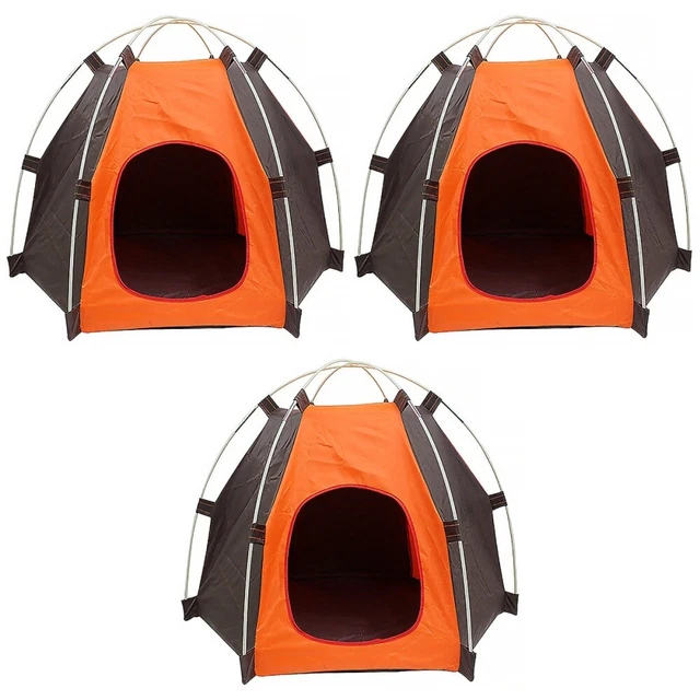Set 3 Tenda Per Animali Esterno Pieghevole Domestici Cani Canile Lettino