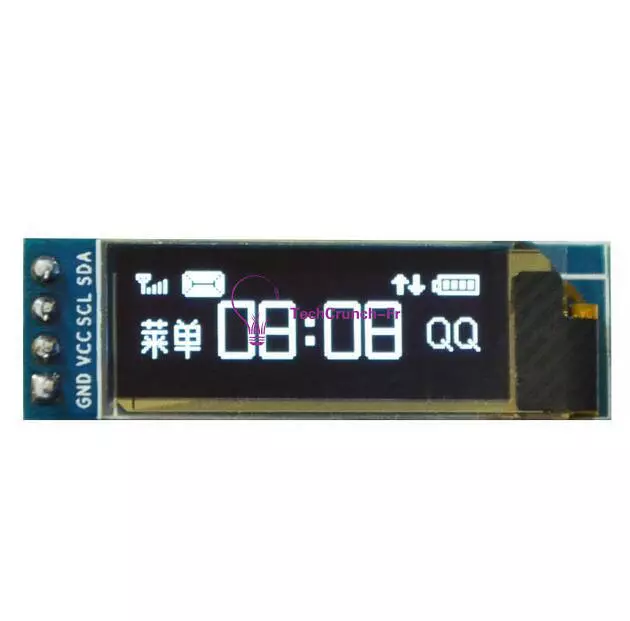 IIC I2C 0.91"128x32 White OLED LCD Display Module 3.3v 5v FOR AVR STM32 Arduino