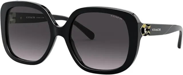 New Coach Square Women's Sunglasses HC8292 50028G Black 56mm