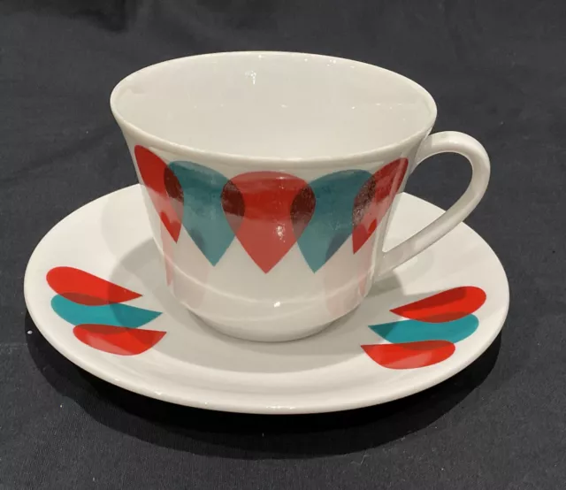 Vintage Retro Seltmann Weiden Maxi Bavaria Kaffeetasse Untertasse Westdeutsche Keramik