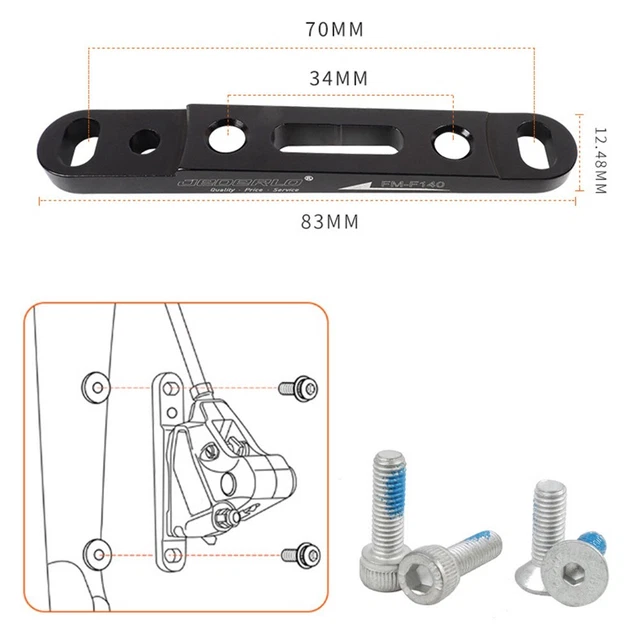 Adaptateur Étrier Frein Disque Vélo A-F203 – Montage 203 Mm Avant VTT, Alliage Aluminium