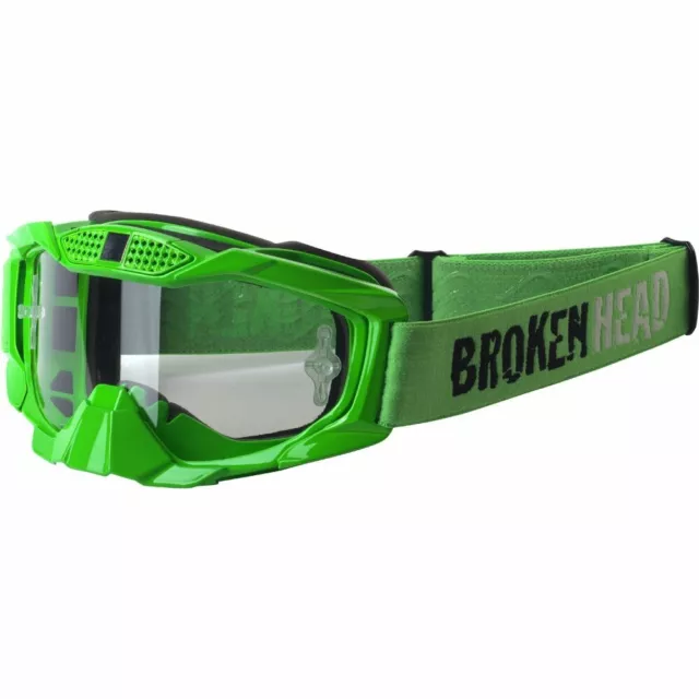 Broken Head MX-1 Lunettes MX - Goggle Lunette Grün-grün Motocross-Brille 2