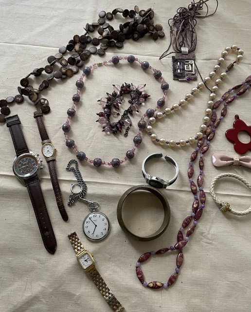 Lot De Bijoux Anciens Et Vintage (années 60-70) - Matières Diverses (bois, Pierre...) - Occasion