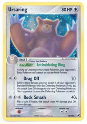 1x Pokemon Unseen Forces Ursaring - 18/115 - Holo Rare, Lightly Played