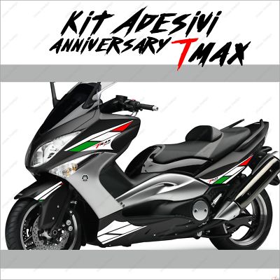 KIT ADESIVI ANNIVERSARY COMPATIBILE YAMAHA TMAX T-MAX 530 DX SX BIANCO ARANCIO 