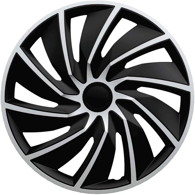 4x Turbo 15 Zoll Radzierblenden Radblenden Radkappen schwarz silber matt 4er Set