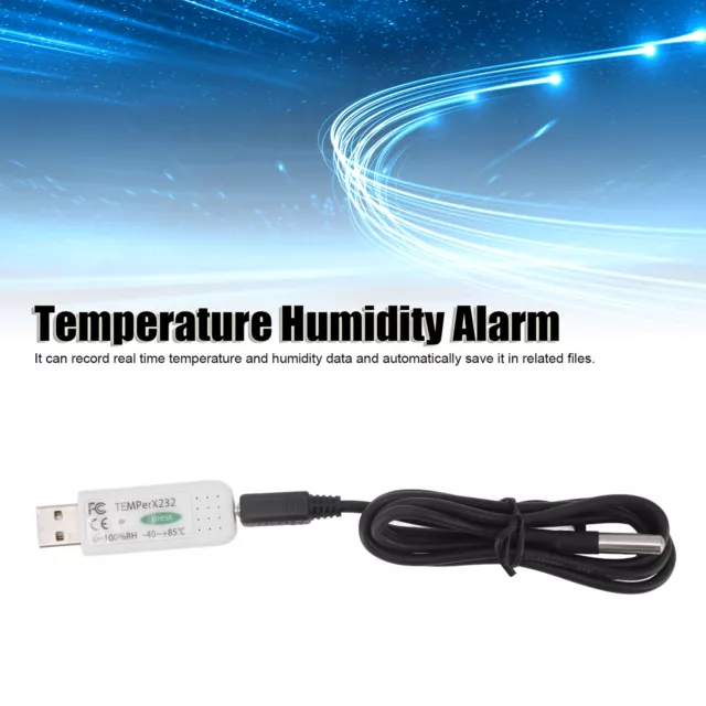 USB Computer Temperature Hygrometer Data Logger PC Temperature Humidity Alar FST