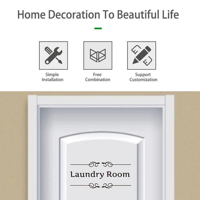 Bedroom Door Sign Self Adhesive Vinyl Sticker, Decal Signs Restaurant 2023 G0Q0