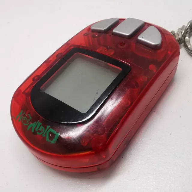 RARE 2003 Digimon Digivice Pendulum Cycle Transparent Red Virtual Pet VPET Ver.9 3