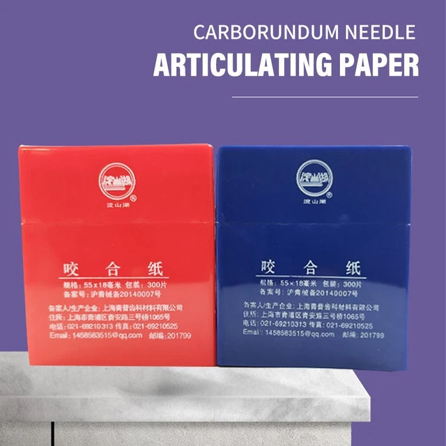 300 Pcs Articulating Paper for Dental Material BlueRed Bite Marks in