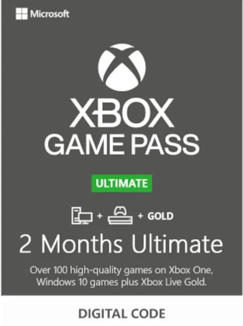 2 MESES Xbox Game Pass Ultimate Código Prueba/Key Trial/Entrega Inmediata GLOBAL