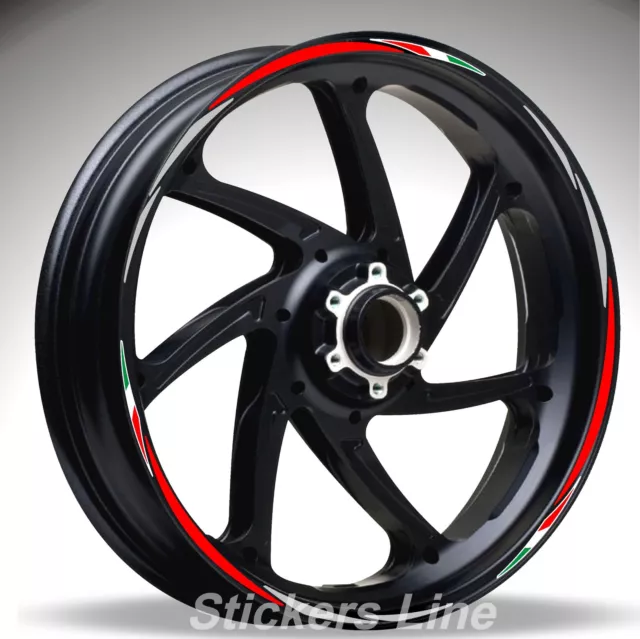 Adesivi ruote moto strisce cerchi per DUCATI DIAVEL mod. Racing 4 stickers wheel