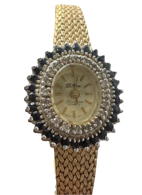 Da Vinci by Lucien Piccard ~50 Sapphire Diamond ladies watch brand new battery Da Vinci by Lucien Piccard ~50 Sapphire Diamond ladies watch  main image 3