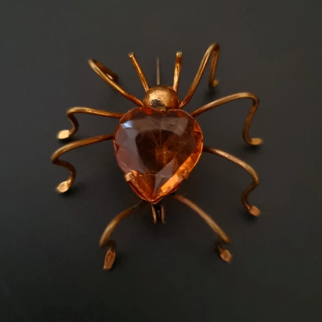 Petite Broche Début 1900 En Métal Doré - Bijou Ancien Vintage - Occasion
