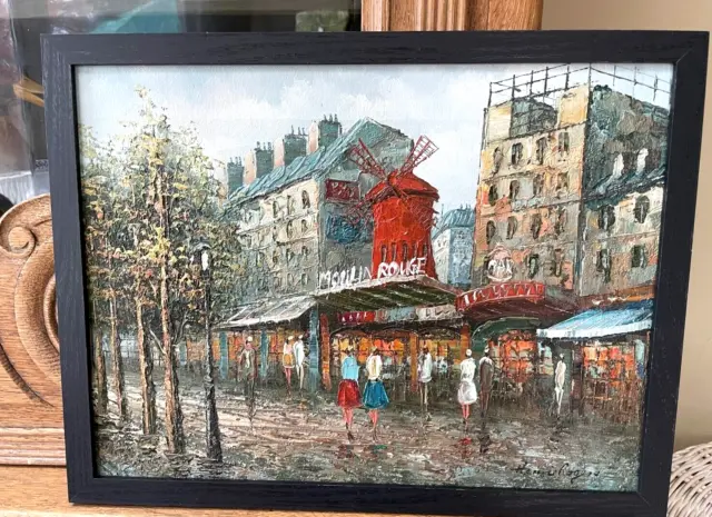 French Artist Henry Rogers oil painting on canvas, Paris Street Scene, signed