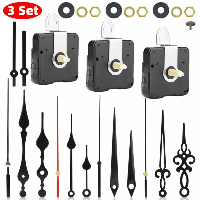 DIY CLOCK MOVEMENT Quartz Mechanism Wall Replacement Repair Tool Parts ...