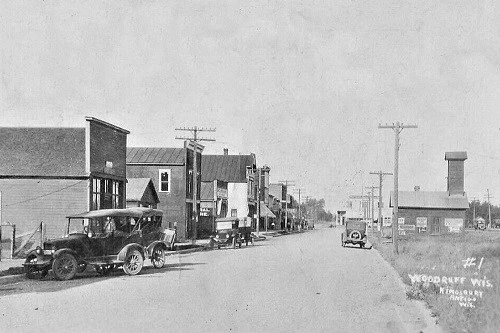 Street View Woodruff Wisconsin WI Reprint Postcard
