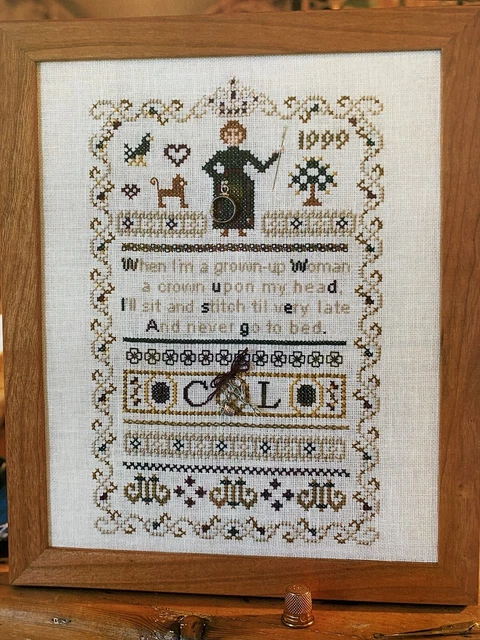 stitcher’s Verse Sampler Vintage Cross Stitch Design Chart