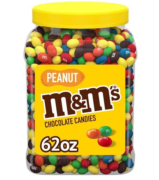 M&M'S PEANUT MILK Chocolate Candy Bulk Jar (62 oz.) Colorful