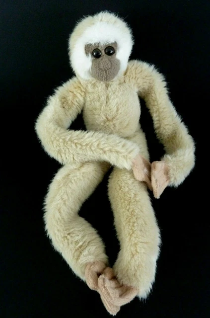 T9- DOUDOU PELUCHE WILD REPUBLIC SINGE ECRU BEIGE GRIS SCRATCH PATTE 42cm - TBE