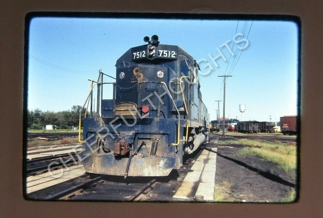 Original '76 Ektachrome Slide C&O Chesapeake Ohio 7512 SD40 Garrett     28V37