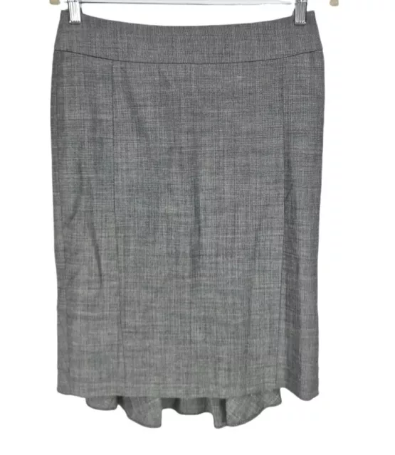 EXPRESS DESIGN STUDIO Gray Mini Pencil Career Skirt Women Size 2 Plated Back