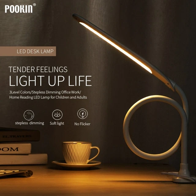 Lungo Braccio Lampada Da Tavolo A Led Flessibile A Collo di Cigno Tocco