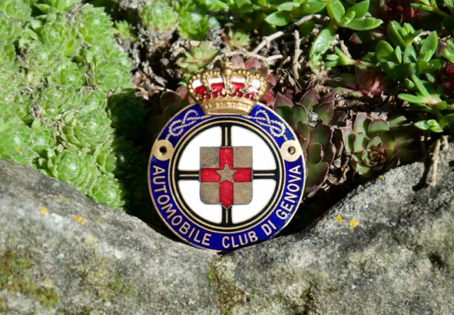 Vintage Enamel Radiator Car Club Badge # Automobile Club Di Genova Italy Vintage Enamel Radiator Car Club Badge # Automobile Club Di Genova Italy
