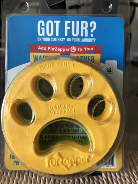 Fur zapper 2 Pack Laundry Pet Hair Remover Furzapper New Green & Yellow