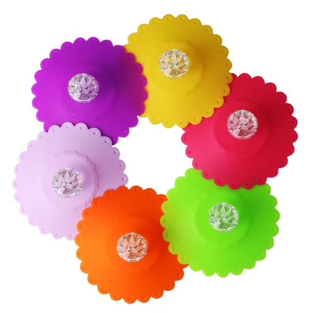 OUNONA 6 PZ 10,5 CM Coperchi a prova di polvere diamante trasparente con motivo floreale S