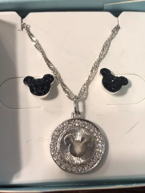 Origami Owl Disney Mickey Mouse Sparkle Stud Earrings & Dream Necklace