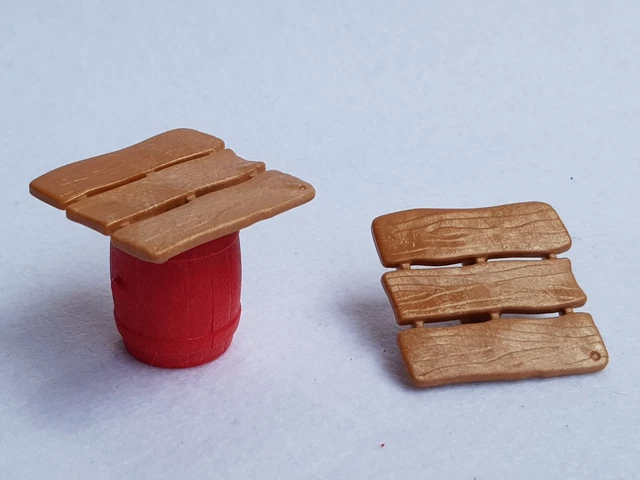 Playmobil Piratas Medieval Tapas de Madera para Barriles -barril no incluido- x2