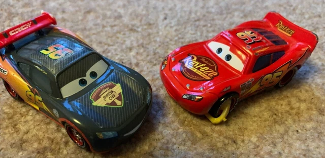 DISNEY PIXAR CARS Impound Lightning McQueen #78 & Carbon Piston Cup Die ...