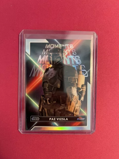2023 Topps Finest Star Wars Paz Vizsla Finest Moments Refractor #FM-12