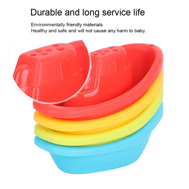 (Stacked Boats) 02 015 Bathtub Toys Educational Floating-Ship Water Play Boat