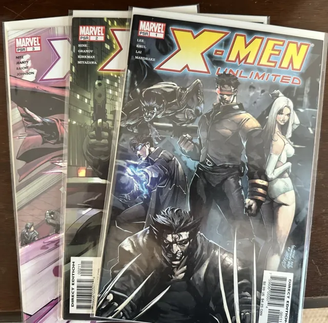 X-Men Unlimited Vol. 2 #1-3 run Marvel Comics 2004 NM Wow