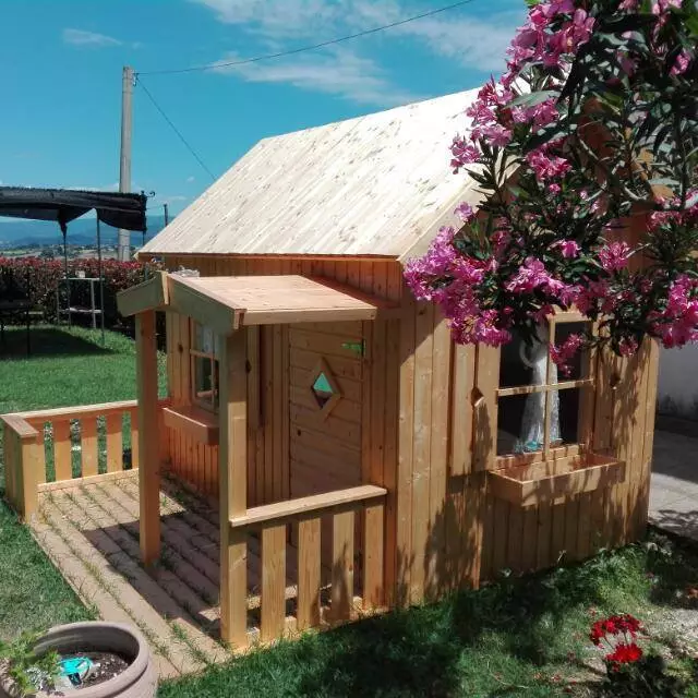 Maisonnette en bois cabane OTTO enfants extérieur ItalfromB3 Jouets de jardin