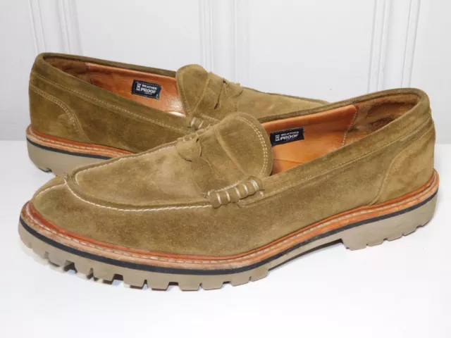 Allen Edmonds Freeport Brown Suede Weatherproof Penny Loafers Mens 11.5 D