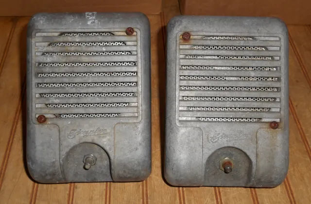 Lot Set Pair of 2 Vintage Simplex Drive In Movie Speakers Theater Smaller as is