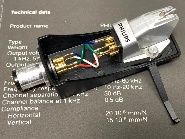 PHILIPS GP922Z MC Phono Cartridge DENON PCL-5 Headshell USED JAPAN vintage audio