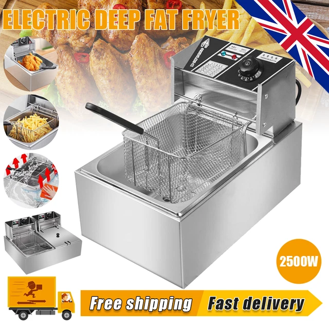 10L/20L Commercial Electric Deep Fat Fryer Chip Single Double Tank Frying UK