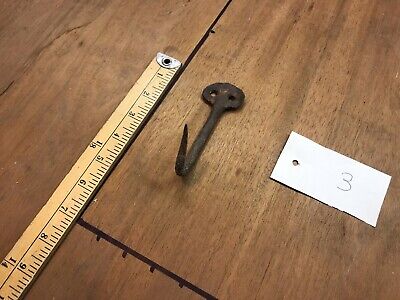 Antique Blacksmith 17th 18th Century Made Wrought Iron Meat Hook Coat Hook