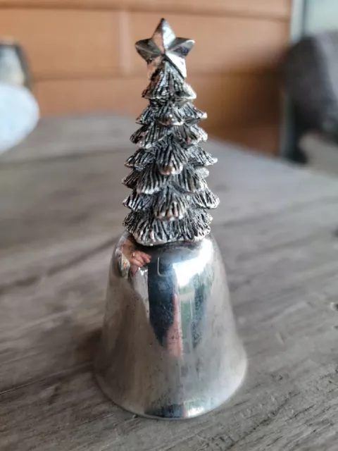 Godinger Silver Art Co Ltd 4” Silverplate Christmas Tree Bell