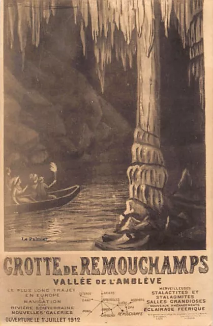 Belgique - Grotte de Remouchamps (Liège) Carte publicitaire