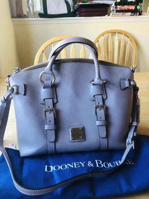 DOONEY BOURKE Bristol Saffiano Domed Satchel Shoulder Bag Oyster
