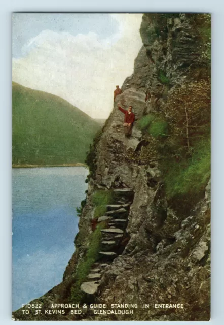 Vintage Postcard, ENTRANCE TO ST. KEVINS BED, GLENDALOUGH CO. WICKLOW